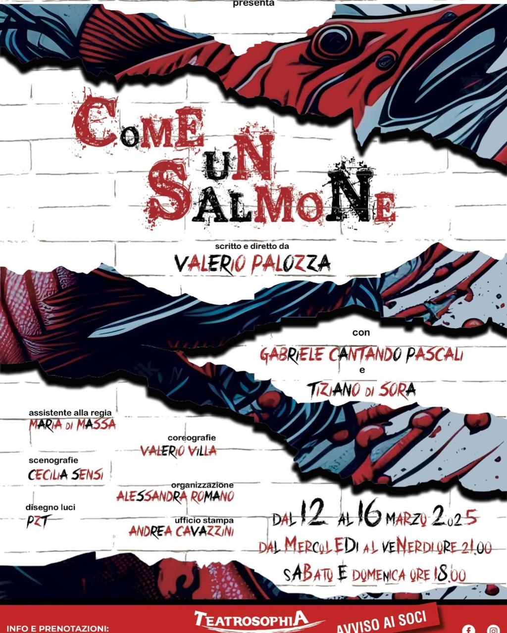“Come un Salmone ” – Esordio a Teatrosophia per la compagnia Piano Zero&nbsp;Teatro