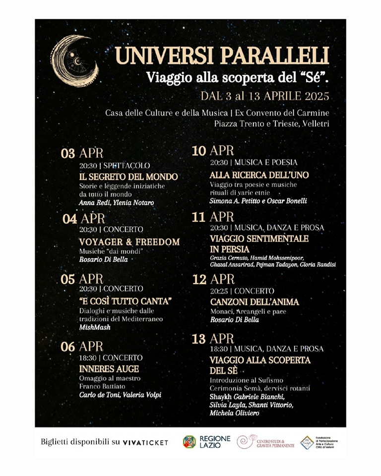 Velletri, alla Casa delle Culture e della Musica la rassegna “Universi Paralleli. Viaggio alla scoperta del&nbsp;Sé”